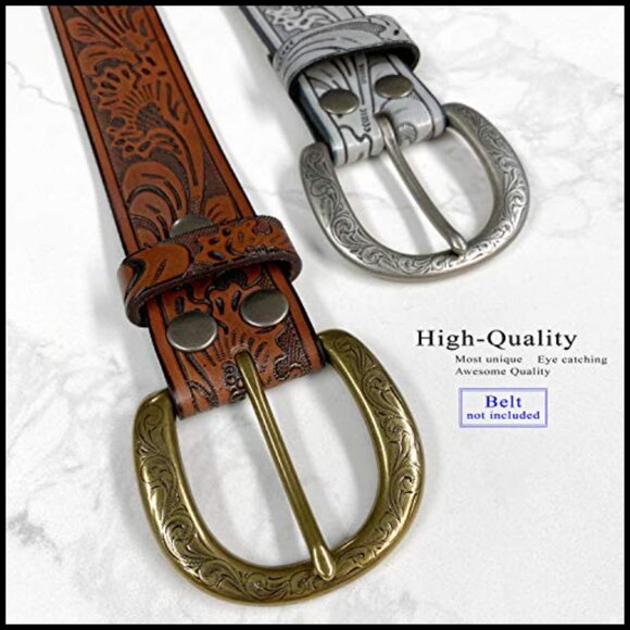 Western Floral Engraved Belt Buckle Fits 1.5\